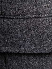 Men's Fashion Mid-Length Woolen Overcoat Single Breasted Suit Jacket YF602 - Dark Grey - View 5