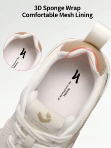 somiliss 2025 New Sports Style Anti-Slip Women's Casual Sneakers, Front Lace-Up, Synthetic Leather & Fabric, Breathable & Comfortable, Tennis/Running Shoes, Classic Retro Flat Low-Top Outdoor Walking Shoes, Apricot - Apricot - View 5