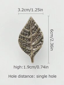 1 st Vintage Golden Leaf kastgrepen, enkel gat Scandinavische stijl meubelgrepen, decoratieve metalen ladeknoppen handgrepen voor keukenkast kast garderobekast deur accessoires hardware