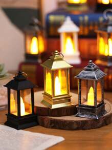 1/2/3 szt. Retro Mini Dekoracyjna Lampa Latarnia z Migoczącą Świecą LED, Dekoracyjna Mini Lampa Wiatrowa z Baterią, Dekoracja Stołu, Wystrój Domu, Wystrój Sypialni, Wisząca Lampa Nocna, Dekoracja Ścienna, Nadaje Się Na Wesele, Dekoracje Świąteczne, Świąteczna Lampa Latarnia