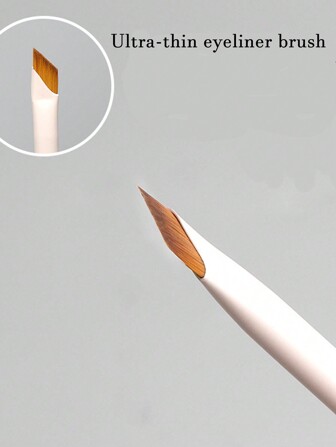 Witte verbeterde precisie schuine wenkbrauw eyeliner make-up kwast, ultra dunne zachte punt gedetailleerde kwast