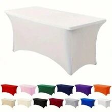BRISCOES HOMEWARE 4/6/8ft Stretchy Tablecloth, Elastic Tablecloth Fit For Rectangular Tables, Washable Stretch Table Cover, Suitable For Party, Wedding, Banquet, Graduation Season Outdoor Event Hosting