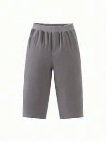mini bala Kids' Loose-Fit Tapered Pants, Casual Outdoor Spring Wear - Iron Gray - View 4