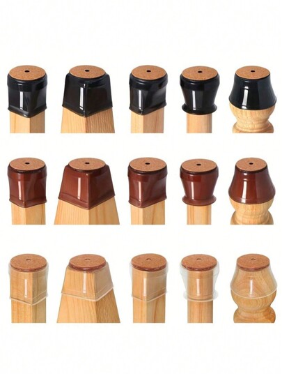 4/8/16/24 peças Capas antiderrapantes transparentes para pernas de cadeira com feltro, protetores de piso de perna de cadeira de silicone atualizados para pisos de madeira, deslizadores de móveis, almofadas de móveis com fundo de feltro, capas de tampa redonda e quadrada para arranhar e reduzir ruídos, protetores de piso de cadeira redonda grande, protetores de piso de perna de cadeira de silicone, jogos americanos, tapetes de mesa, tapetes de cadeira, pequenos aparelhos para restaurantes, hotéis, cafés