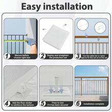 VA-Cerulean Stair Protection Net, Stair Railing Net, Baby Net, Stair Railing Fence Mesh, Protective Net Children, For Stairs, Balcony, Loft Bed - White - View 4