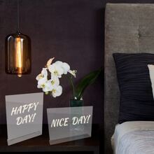 LED Acrylic Dry Erase Board With Light Note Board Dry Erase Board Kids Gifts UK - White - View 2