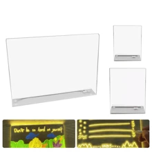 LED Acrylic Dry Erase Board With Light Note Board Dry Erase Board Kids Gifts UK - White - View 1