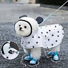 Angel Wings Design Raincoat For Pets, Candy Color, Waterproof & Windproof Dog Cat Cloak, For Small To Medium Dogs & Cats, Breathable And Lightweight Walking & Hiking Essentials With Leash Hook