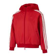 Adidas 女款多功能休閒夾克 CW REV JKT 紅色保暖內裡可正反穿運動上衣 JM8833 - 能量紅 - 查看 1