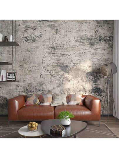 Roll Grijs Cracked Concrete Home Wallpaper Peel Stick Matte Countertop Contact Paper Self Adhesive Removable Vinyl Retro Cement Wand Bedroom Drawers Thick Stickers