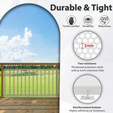 VA-Cerulean Stair Protection Net, Stair Railing Net, Baby Net, Stair Railing Fence Mesh, Protective Net Children, For Stairs, Balcony, Loft Bed - White - View 3