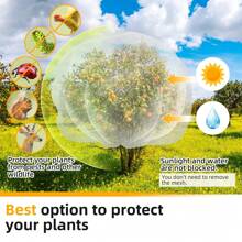 1 Pc Large Fruit Tree Netting Cover With Zipper, Garden Netting Pest Barrier Plant Tree Cover Bag Bug Bird Netting For Fruits Vegetables Tree Garden Protection Netting For Plant With Drawstring