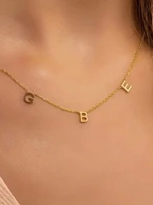 1 chiếc vòng cổ khắc tên chữ cái đơn giản bằng thép không gỉ, mặt dây chuyền chữ MAMA cá nhân hóa, quà tặng cho mẹ, vòng cổ chữ cái tiếng Anh mạ vàng bằng thép không gỉ, thiết kế cá nhân hóa phong cách retro, hip hop, ngọt ngào, cá tính, hình chú hề, phù hợp cho các cặp đôi dạo phố, đi làm hàng ngày, dự tiệc, Halloween, Giáng sinh (Chỉ khắc chữ tiếng Anh). - Nhiều màu - Xem 12