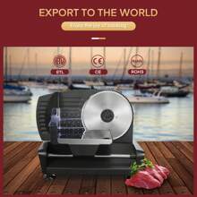 Fohere All-Purpose Slicer Electric 200 Watts For Home Use, Professional Bread Slicer With Removable 2 X 19 Cm Blade, 0-15 Precise Thickness Button Cut Meat Ham Bread Fruit, Protection - EU F Type Plug(220-240V) - View 7