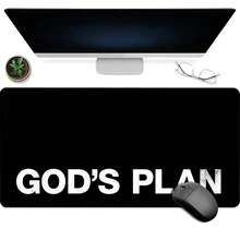 1 Tấm lót chuột GOD'S PLAN màu đen, cỡ lớn, phụ kiện bàn làm việc văn phòng, viền may chắc chắn, đế cao su chống trượt, kích thước 35.4x15.7 inch, thích hợp làm quà tặng cho bạn bè, phụ nữ, đồ dùng học tập, tấm lót chuột chơi game, phụ kiện bàn làm việc, đồ dùng văn phòng, tấm lót chuột cho bàn làm việc - Nhiều màu - Xem 5