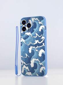 1 个灰色 TPU 夏季波浪纹防震手机壳和 1 个配套灰色硅胶挂绳，适用于 、安卓手机，例如、OPPO，包括 15 Pro Max、A14、A54、A52、A31 4G、A23、Redmi Note 8 Pro、11 Pro 4G、12 4G、OPPO A54 - 彩色 - 查看 4