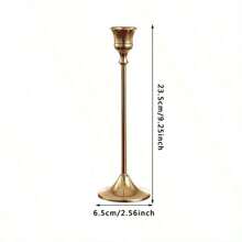 1/3/6/12pcs Vintage Elegant Metal & Aluminum Desktop Candle Holders, Suitable For Wedding Anniversary, Home & Hotel Decor, Seasonal & Holiday Tabletop Decor (Candles Not Included)