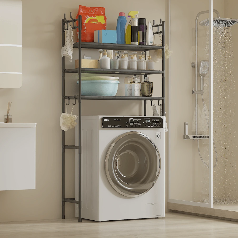 Dripex Étagère De Douche Télescopique Sans Perçage - Étagère D'Angle Avec 4 Paniers - De 190 À