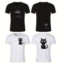 Miếng dán ủi 1/2/3 có họa tiết mèo đen hoạt hình vui nhộn, thích hợp cho áo phông, áo hoodie, quần jean, túi xách, phụ kiện quần áo, khẩu trang, ba lô, mũ, gối - Có thể giặt được - Nhiều màu - Xem 4