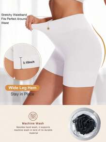 3pcs Plus Size Women's Seamless Cycling Shaper Shorts, Comfortable Smooth Sport Yoga Boxer Briefs, Shorts - Multicolor - View 5