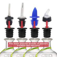 Silicone Wine Bottle Pourer Solid Color Craft Retro Wine Bottle Stoppers For Household Bar Tools - Apricot - View 2