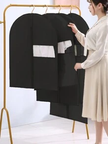 5个/1个PEVA防尘罩，无异味衣物架保护套，适用于衣柜、卧室、客厅，可保护西装、连衣裙、外套、夹克、毛衣等衣物，是母亲节礼物、学校、办公室、家庭、旅行和收纳的理想之选。 - 彩色 - 查看 8