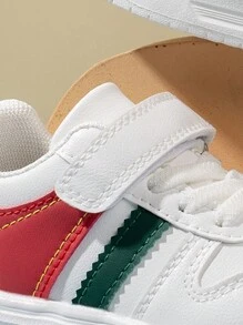 1 双婴儿休闲鞋，复古经典简约风格，轻便防滑，适合春、夏、秋、冬 - 白色 - 查看 6