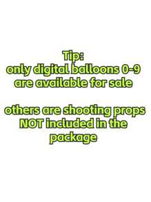 1 套塑料气球，现代数字形状气球，适合派对、圣诞节 - 黃色 - 查看 5