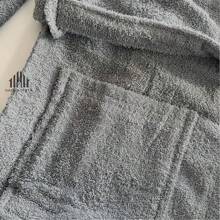 Shoppe house - Albornoz Baño para Mujer y Hombre 90% Algodón y 10% Poliester, Albornoz Unisex de Ducha Secado Rápido Ideal para Spa, Piscina y Gimnasio - Gris - Ver 4