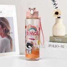 1 件 700ml/23OZ 户外休闲运动水壶，带吸管和编织手柄，防漏、防碎，适合户外露营、学校、健身房、节日礼物、生日礼物、情人节礼物 - 彩色 - 查看 12