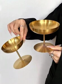 1 件不锈钢冰淇淋杯、奶昔饮水杯、高底座夏季果汁冰沙甜点碗 - 彩色 - 查看 11