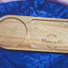 1pc Personalized Customized Name Desktop Breakfast Plate, Afternoon Tea Tray, Unique Platter, Valentine's Day Gift