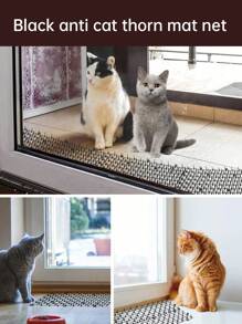 Home Anti Cat Sting Mat Net, Small Dog House Cat Repellent Mat, Square Garden Net Mat
