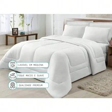 200 Thread Count Natural Cotton Queen Duvet Soft Touch - trắng - Xem 4