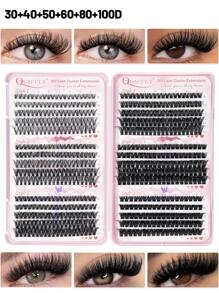 2478Pcs 8-18mm Valentine's Day Eyelash Gift Set D Curl Eyelash Extension Set Includes 4 Tubes Eyelash Book Eyelash Bond And Seal Eyelash Remover Eyelash Applicator Eyelash Curler Individual Eyelash Set, Easy To DIY At Home, Suitable For All Occasions