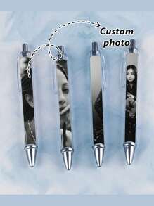 1PC/2PCS/5PCS Custom Ballpoint Pen Press Ballpoint Pen Design Simple Personalized Customization Support Custom Picture Special Custom Exclusive Ballpoint Pen For Family Friends Students Teachers Partners Good Small Gift Multi-Functional, Waterproof, Ornamental, Reusable Colorful, Vintage, Cute, Modern Hot Pink, Royal Blue, Green, Burgundy Red, University Students, Freshman, Sophomore, Underclassmen,Customized Ballpoint Pens,Back To School Supplies - Multicolor - View 1