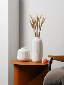 1pc Simple Plastic Vase For Home Decor, White Vase For Dried Flowers, Living Room, Office, Living Room, Home Decor (No Flowers) White Vase For Home Decor, Minimalist Style Modern Dried Flower Vase, Bohemian Home Decor, For Centerpiece Decorations Mantels Wedding Tables Parties Living Room Bedrooms Kitchens Offices Gifts Birthday Graduation