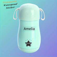 45/90/180/270/360pcs Options Custom Waterproof Name Stickers - PET Labels For Bottles & Notebooks, Tear-Resistant, Easy Apply/Remove