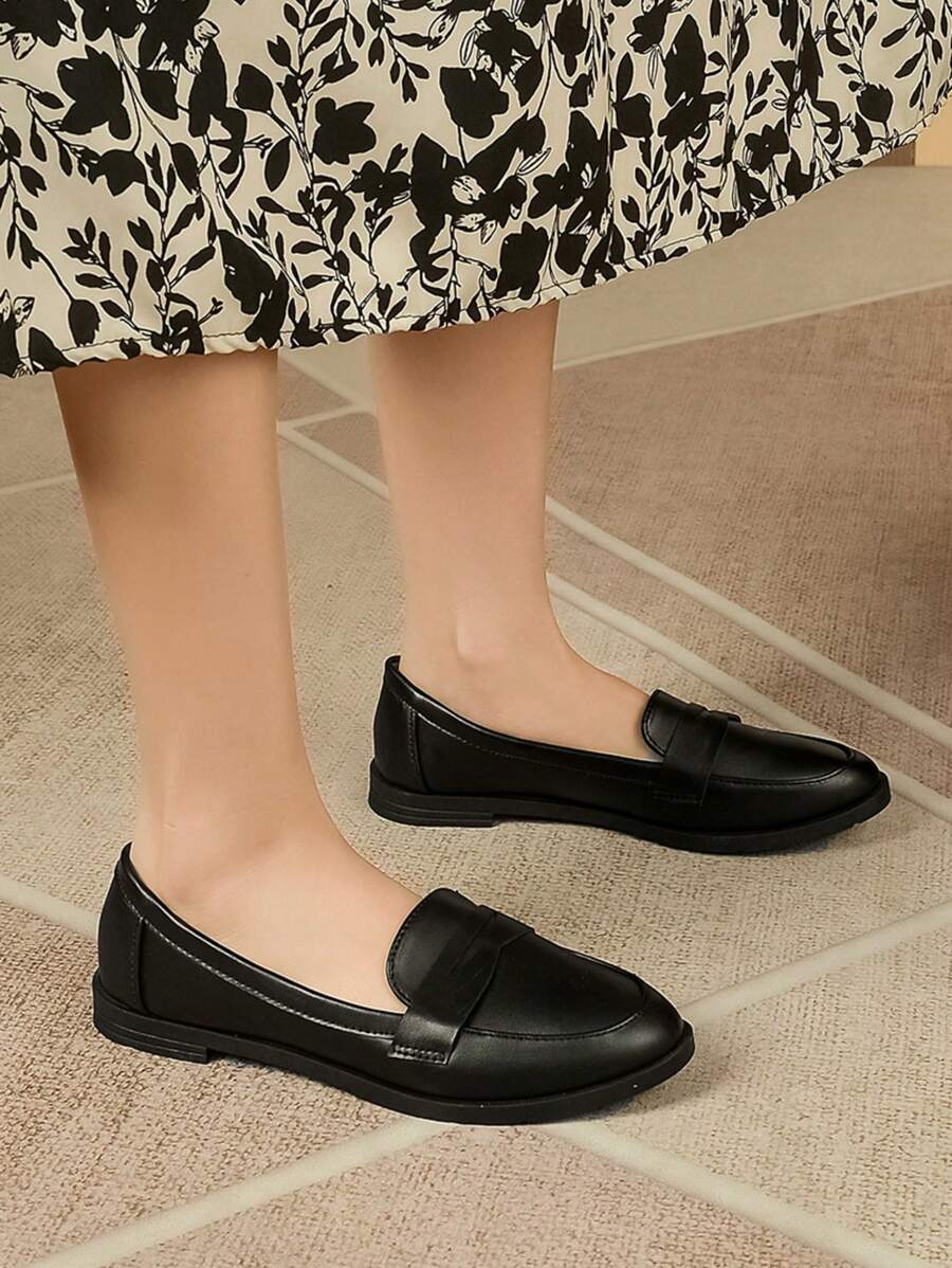 Giày lười da mềm - màu đen - Xem 1