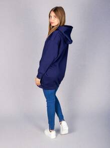 Sudadera holgada con capucha para mujer, Colección Nice Hoodie - Azul - Ver 5