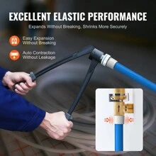 100FT-500FT PEX-B & PEX-A  Pipe 3/4" With Pipe Cutter And Clamp Hot And Cold Compatible Flexible Leakproof And Frostproof Suitable For Water Supply Radiant Floor Heating Solar Heating White & Red & Blue - PEX-A pipe blue 100 ft non-oxygen barrier - 查看 5