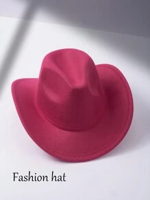 1 Pc Rose & Leaf Retro Pattern Bohemian Vintage Polyester Embroidered Beaded Rhinestone Felt Hat, Newsboy Cap, Cowboy Hat, All-Season Fashion Versatile Work Hat With Detachable Chain