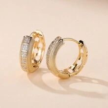 1 par de brincos femininos retrô simples e elegantes, adequados para uso diário