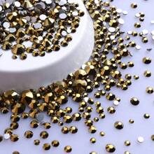1440pcs Mixed SS3-SS20 Flat Back Glass Silver Base Rhinestones, DIY Nail Art Accessories - Multicolor - View 2