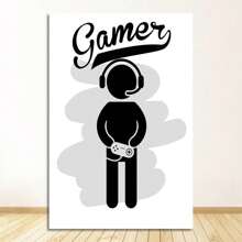 1pc Children Game PS4 Black Game Player Wall Artist Residence Decoration Canvas Painting M24 Nordic Poster Print HD Painting No Frame
