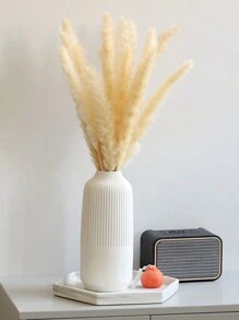 1pc Simple Plastic Vase For Home Decor, White Vase For Dried Flowers, Living Room, Office, Living Room, Home Decor (No Flowers) White Vase For Home Decor, Minimalist Style Modern Dried Flower Vase, Bohemian Home Decor, For Centerpiece Decorations Mantels Wedding Tables Parties Living Room Bedrooms Kitchens Offices Gifts Birthday Graduation