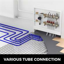 100FT-500FT PEX-B & PEX-A  Pipe 3/4" With Pipe Cutter And Clamp Hot And Cold Compatible Flexible Leakproof And Frostproof Suitable For Water Supply Radiant Floor Heating Solar Heating White & Red & Blue - PEX-B pipe blue 300 ft non-oxygen barrier - 查看 5