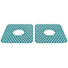 kangten 2PCS Quadratische Spülbeckenmatte Spülbeckenschutzmatte Silikon isolierte - Grün - Übersicht 10