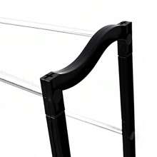 Luxury Stainless Steel Vertical Shoe Rack With 10 Tiers 50x16x140 Cm - Black - View 6