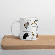 Funny Bird Names Mug Funny Bird Mug Weird Birds Coffee Cup Bird Lover Gift 11oz - 11oz - All White Mug - View 6